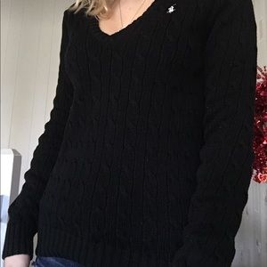 Black polo sweater